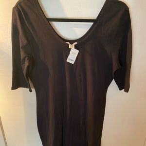 Scoop shoulder dress